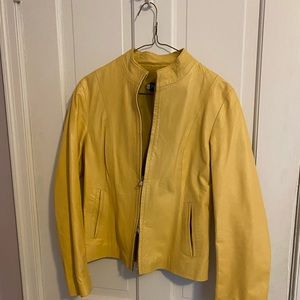 Yellow Genuine Italian Leather Jacket